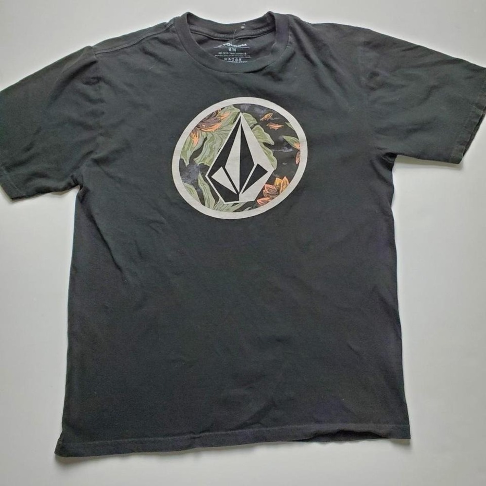 Volcom Black Short Sleeve Graphic Logo‎ Tee